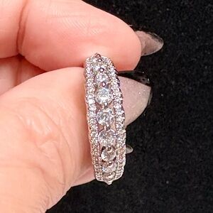 Elegant Silver Anniversary Women's Ring